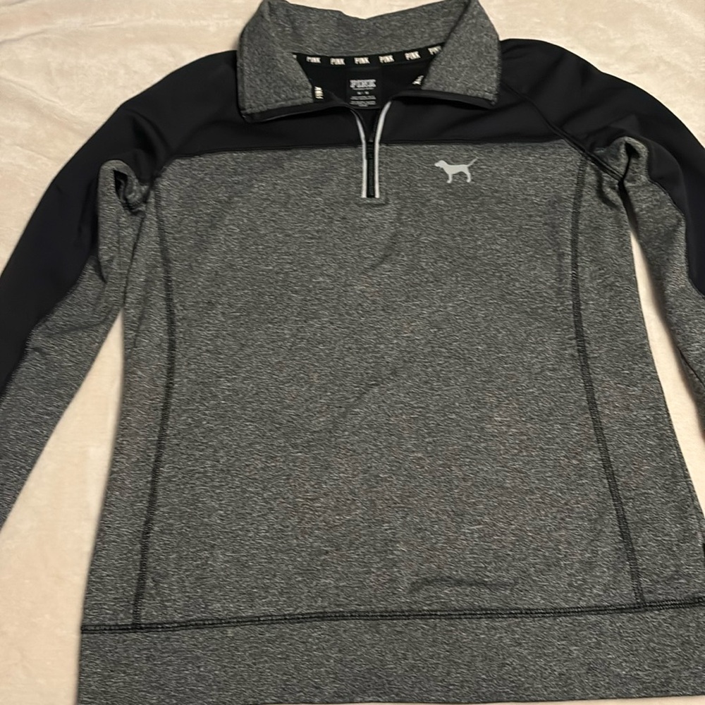 Pink half-zip
Grey and Black